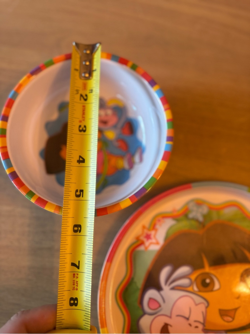 Vintage Y2K Dora the Explorer boots malamine plate and bowl Zak 8" EUC plastic - Picture 5 of 5